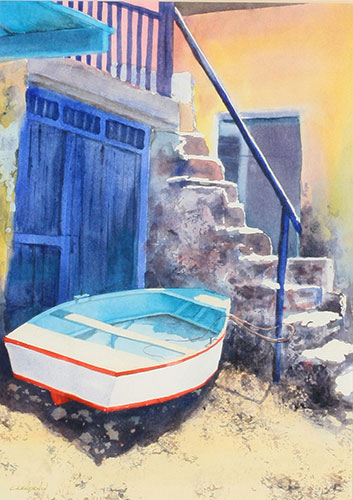 Theo's Boat Watercolor