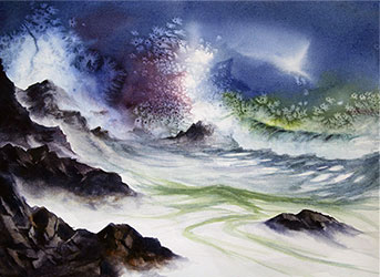 Wild Surf Painting